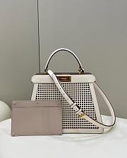 Fendi Iconic Peekaboo ISeeU Beige 34×13.5x26cm - 2