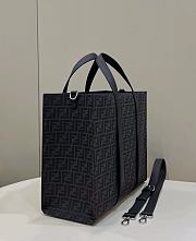 Fendi FF Motif Jacquard Tote Bag Black 42x18x36.5cm - 4