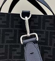 Fendi FF Motif Jacquard Tote Bag Black 42x18x36.5cm - 5