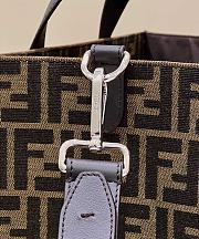 Fendi FF Motif Jacquard Tote Bag Brown 42x18x36.5cm - 4