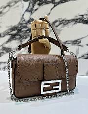 Fendi Baguette Mini Acid Brown Selleria Bag 20x13x5cm - 1