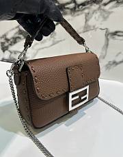 Fendi Baguette Mini Acid Brown Selleria Bag 20x13x5cm - 3