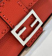 Fendi Baguette Mini Acid Red Selleria Bag 20x13x5cm - 2