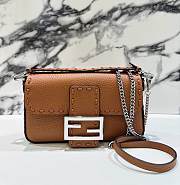 Fendi Baguette Mini Acid Gold Selleria Bag 20x13x5cm - 6