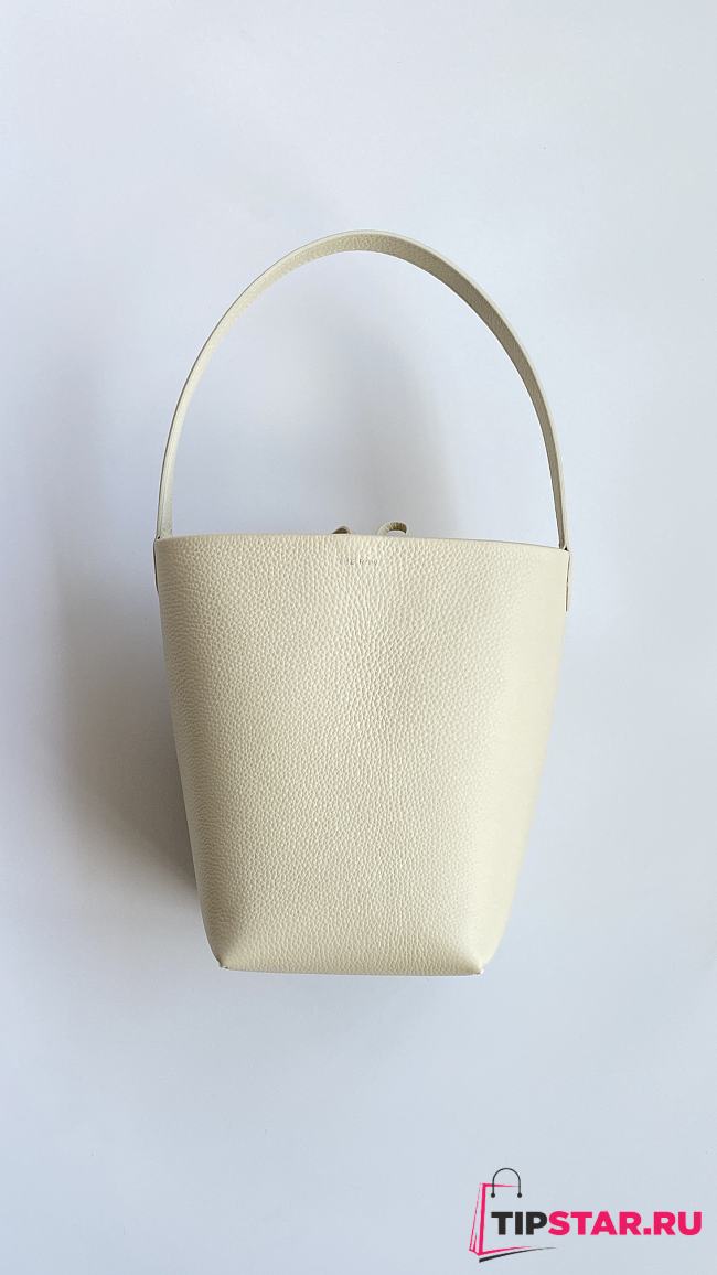 The Row Small N/S Park Tote in Leather White 25x22x12cm - 1