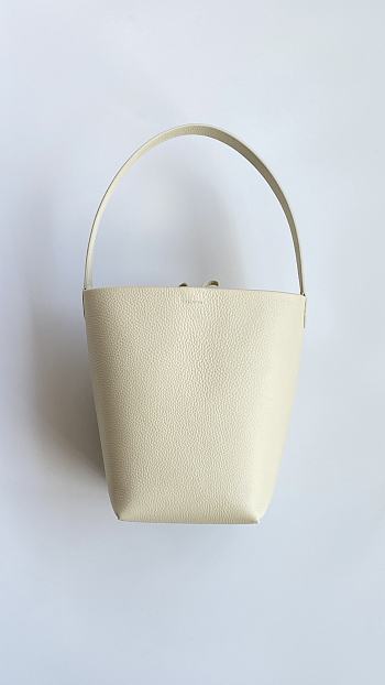 The Row Small N/S Park Tote in Leather White 25x22x12cm