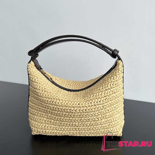 Bottega Veneta Mini Wallace Raffia Crochet 20x13x9.5cm - 1