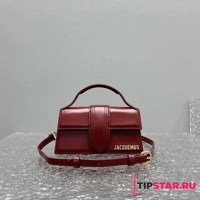 Jacquemus Le Bambino Small Flap Bag Dark Burgundy 18x6x7cm - 1