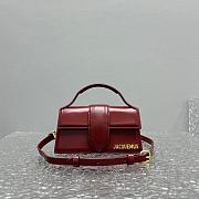 Jacquemus Le Bambino Small Flap Bag Dark Burgundy 18x6x7cm - 1