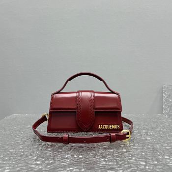 Jacquemus Le Bambino Small Flap Bag Dark Burgundy 18x6x7cm