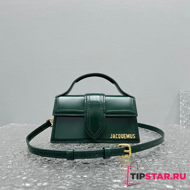 Jacquemus Le Bambino Small Flap Bag Dark Green 18x6x7cm - 1