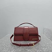 Jacquemus Le Grand Bambino Large Flap Bag Dark Burgundy 24x13x7cm - 1