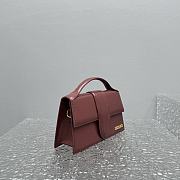 Jacquemus Le Grand Bambino Large Flap Bag Dark Burgundy 24x13x7cm - 2