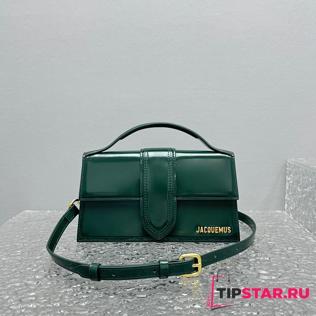 Jacquemus Le Grand Bambino Large Flap Bag Dark Green 24x13x7cm - 1