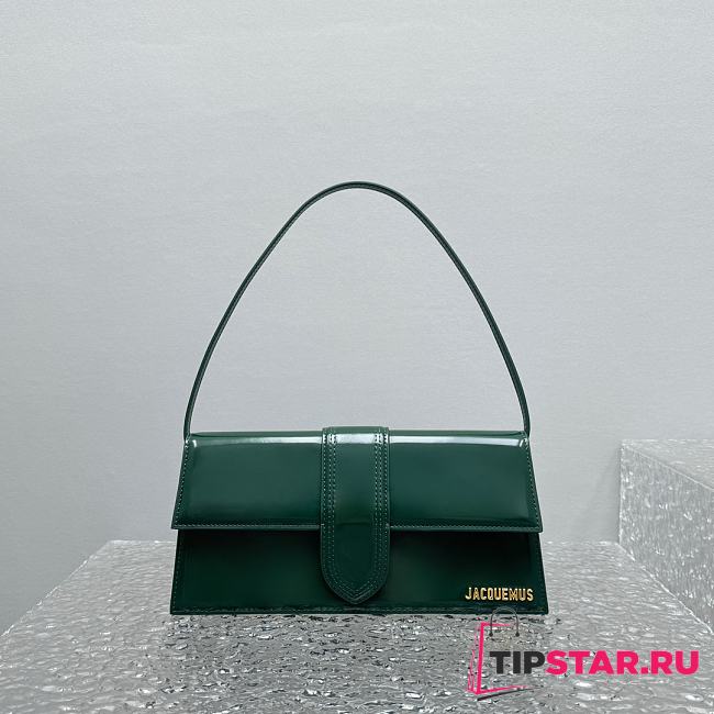 Jacquemus Le Bambino Long Flap Bag Dark Green 28x13.5x6cm - 1