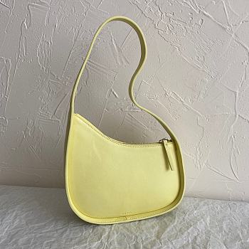 The Row Half Moon Bag in Leather Yellow 21×6×13.5cm