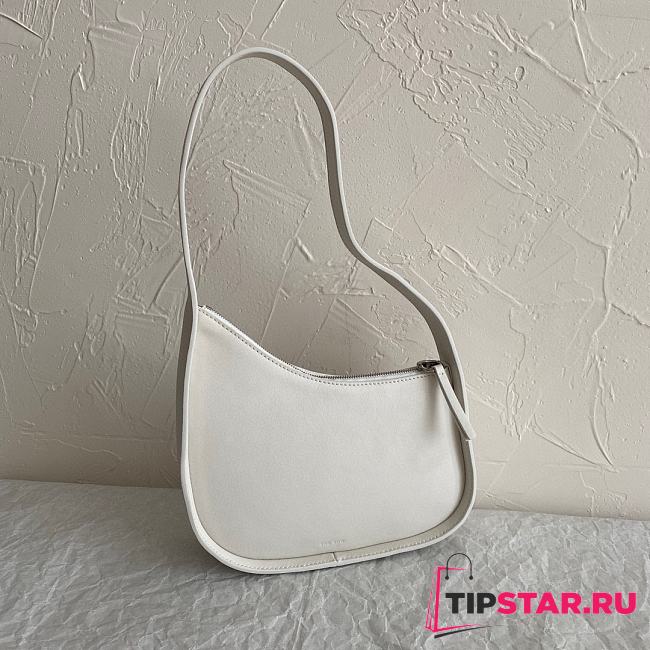 The Row Half Moon Bag in Leather White 21×6×13.5cm - 1