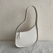 The Row Half Moon Bag in Leather White 21×6×13.5cm - 2