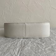 The Row Half Moon Bag in Leather White 21×6×13.5cm - 3