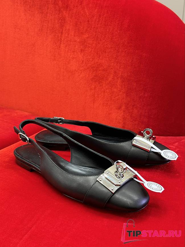 Hermes Innocente Slingback Goatskin Black - 1