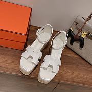 Hermes Elda Espadrille White - 6