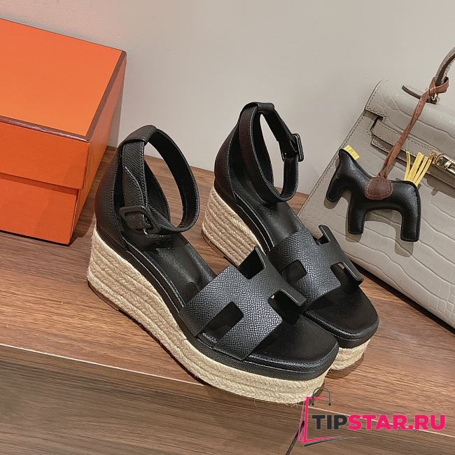 Hermes Elda Espadrille Black - 1