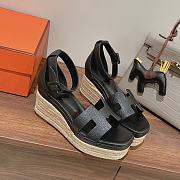 Hermes Elda Espadrille Black - 1