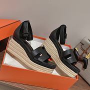 Hermes Elda Espadrille Black - 3