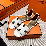 Hermes Santorini Sandal Calfskin White - 4