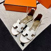 Hermes Santorini Sandal Calfskin White - 5