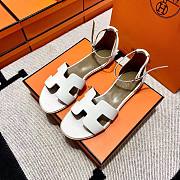 Hermes Santorini Sandal Calfskin White - 6