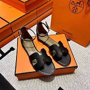 Hermes Santorini Sandal Calfskin Black - 3