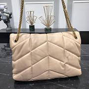 YSL Puffer Medium In Nappa Leather Dark Beige Size 35x23x13.5cm - 2