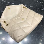 YSL Puffer Medium In Nappa Leather Dark Beige Size 35x23x13.5cm - 5