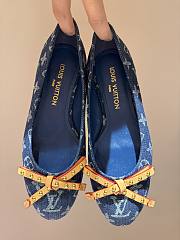 LV Nina Flat Ballerina Blue Denim 1ACK97 - 4