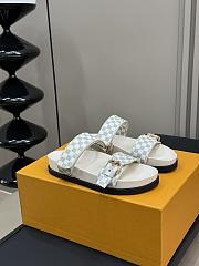 LV Bom Dia Flat Comfort Mule White/Blue 1ACSI4 - 2