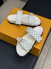 LV Bom Dia Flat Comfort Mule White/Blue 1ACSI4 - 3