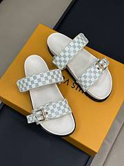 LV Bom Dia Flat Comfort Mule White/Blue 1ACSI4 - 4