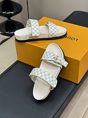 LV Bom Dia Flat Comfort Mule White/Blue 1ACSI4 - 6