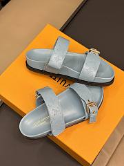 LV Bom Dia Flat Comfort Mule Sandals Light Blue 1ACKJ5 - 4