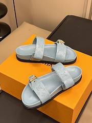 LV Bom Dia Flat Comfort Mule Sandals Light Blue 1ACKJ5 - 5