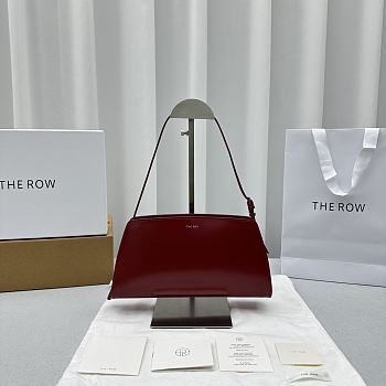 The Row Dalia Shoulder Bag in Box Leather Red 27x24x5cm
