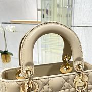 Small Lady Dior My ABCDior Bag Beige Cannage Lambskin 20x17x8cm - 2