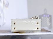 Dior Micro Lady Bag White Patent Cannage Calfskin 12x10x5cm - 2