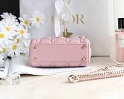 Mini Lady Dior Bag Powder Pink Cannage Lambskin 17x15x7cm - 6