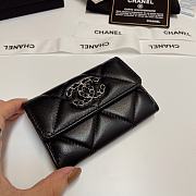 CHANEL 19 Flap Card Holder Black Silver size 11x9 cm - 6