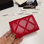 CHANEL 19 Flap Card Holder Red size 11x9 cm - 2