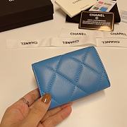 CHANEL 19 Flap Card Holder Blue size 11x9 cm - 3