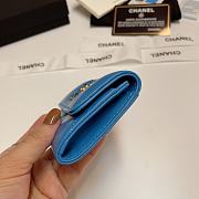 CHANEL 19 Flap Card Holder Blue size 11x9 cm - 5