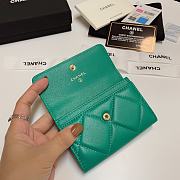 CHANEL 19 Flap Card Holder Green size 11x9 cm - 2